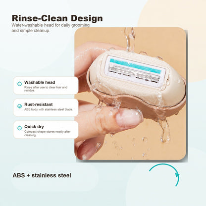 Portable 3-Layer Hair Shaver with Rotating Cover
